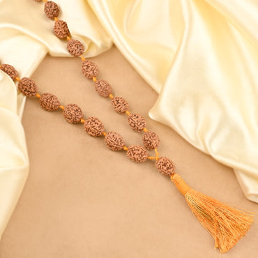 4-Augen-Rudraksha-Mala für Kommunikation & Wissen