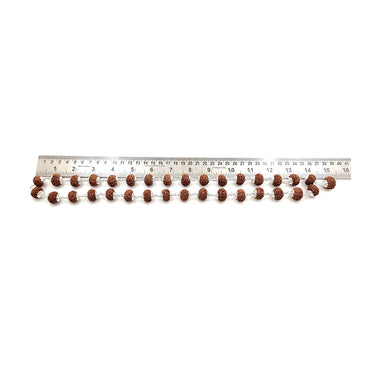 9-Augen-Rudraksha-Mala (Nepal) zur Aktivierung von innerer Stärke und Intuition - Mit Silbercaps