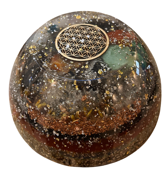 Orgonit Blume des Lebens Holz Größe XXL