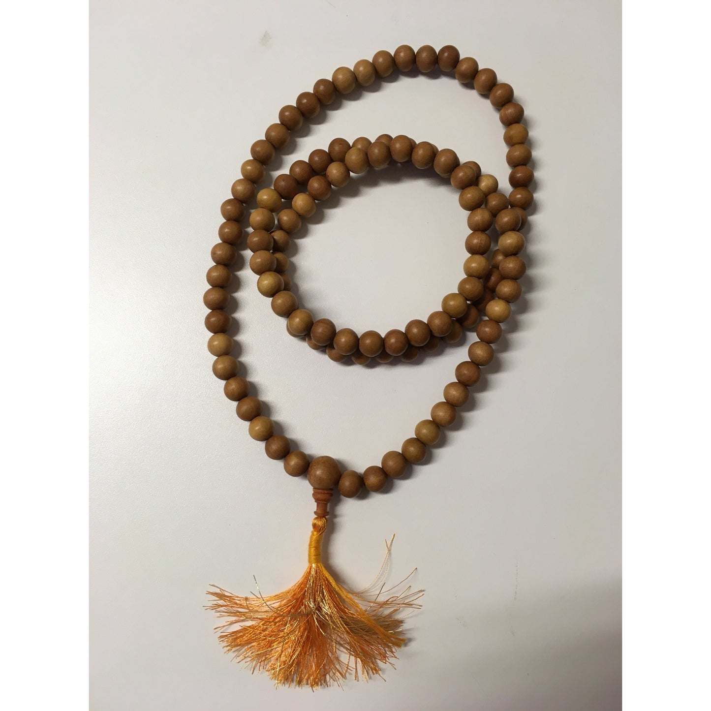 Mala de sándalo: apoyo para meditaciones 108 + 1 - Ø 12 mm
