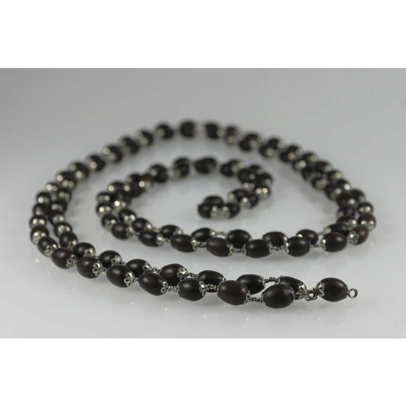 Precious Lotus Mala con gorras de plata