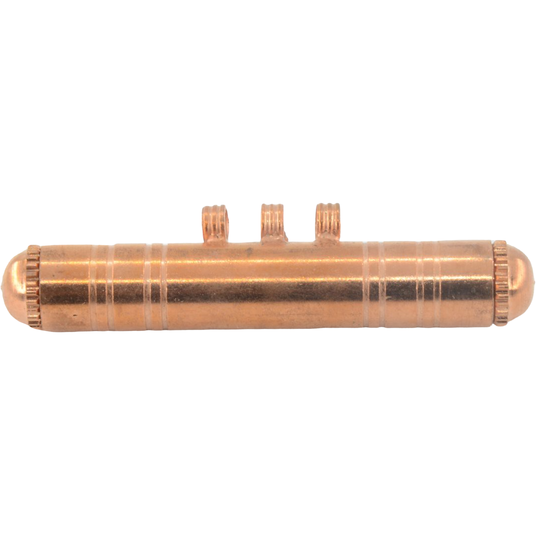 Chatull for ashes, Kumkum, Yantra - copper -colored