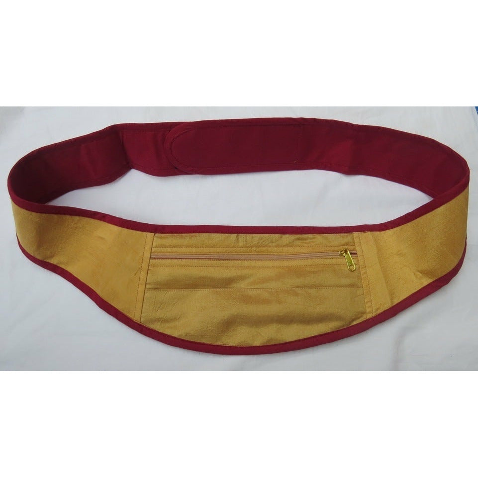 Poche de hanche avec attache Velcro de la soie - colorée avec de la peinture organique