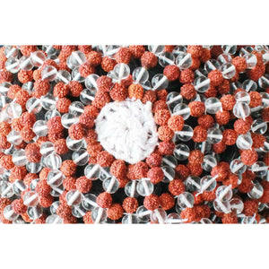 Rudraksha cap with crystal beads