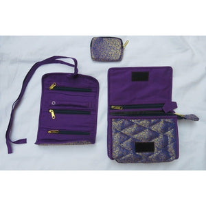 3-in-1 bag set for jewelry, cosmetics, money