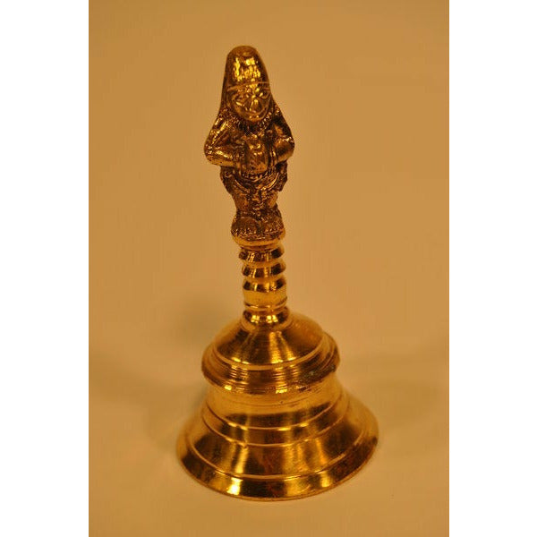 Heavy brass bell (Ghanti) with Hanuman