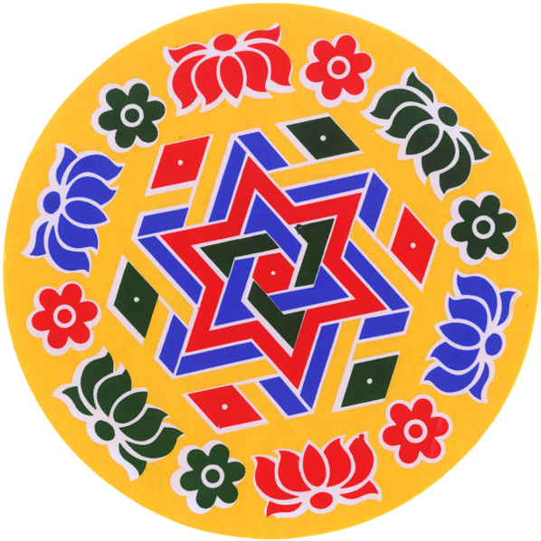 Mandala, round colourful motif