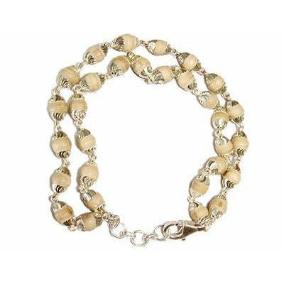 Tulsi bracelet in silver - double row and very elegant