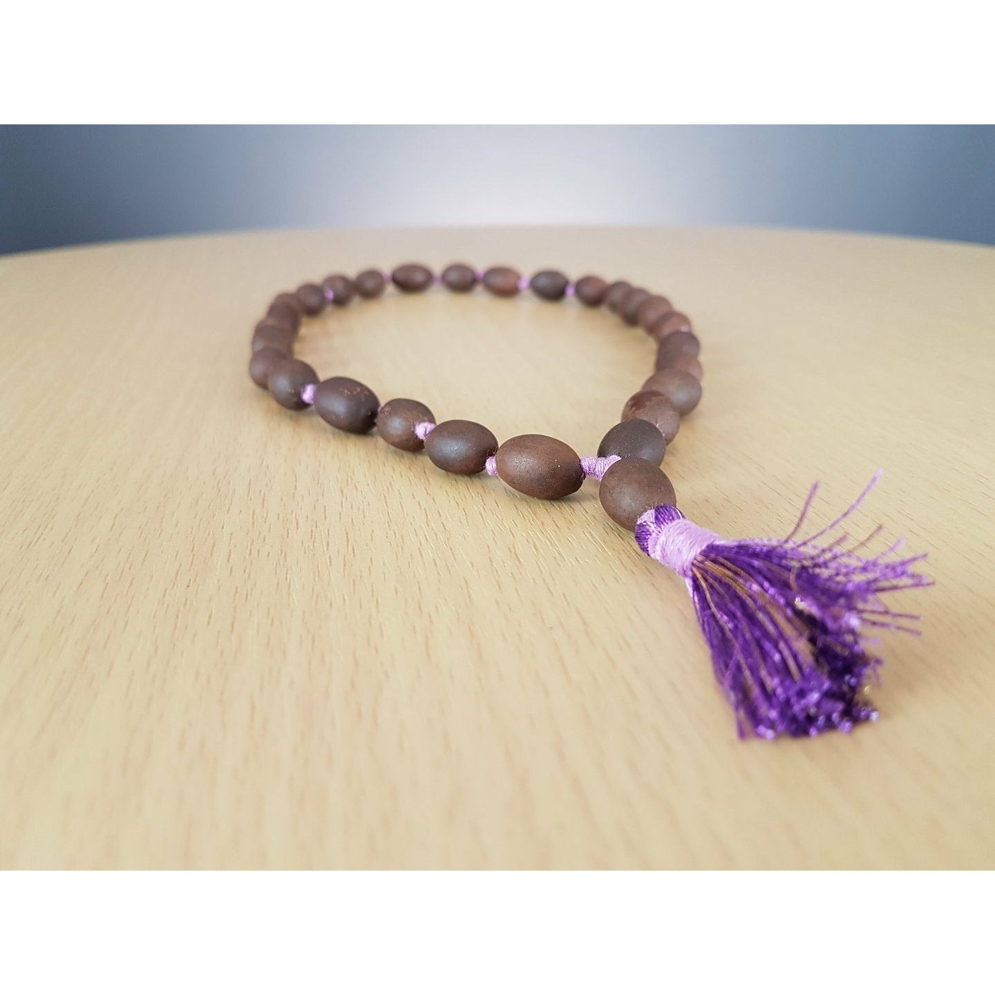 Sumarni Lotus-Mala 27+1 cinta y borla de color púrpura