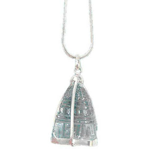 Colgante de cristal de Sri Yantra en plata