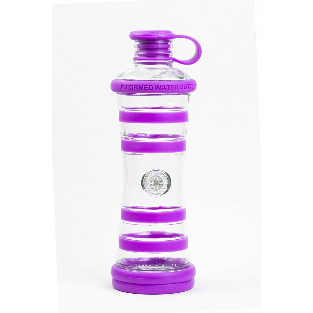 i9Bottle - Bouteille en verre pratique avec de l'eau énergisante (0,65l) Edition Chakra