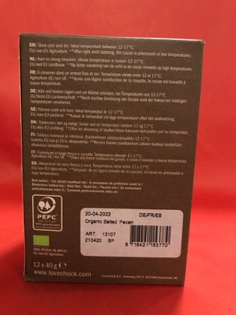 Lovechock Riegel: Zartbitterschokolade mit  Pecanüssen und Meersalz
