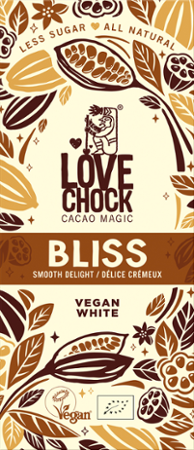 NEU Lovechock Bliss Tafel, Kakaobutterprodukt mit Inulin und Reisdrink Bliss