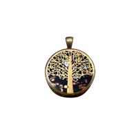 Tour d'orgonite avec symbole OM en argent