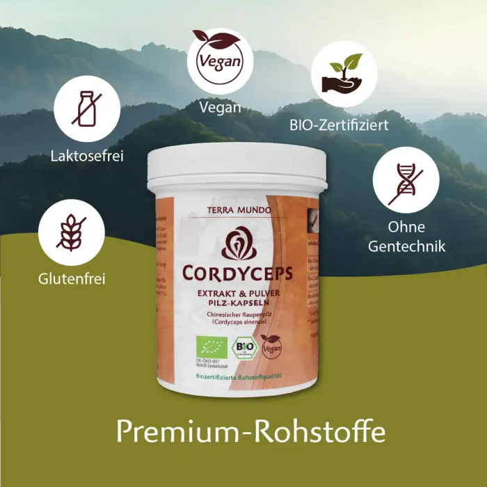 Bio Cordyceps – Hochwertiger Vitalpilz mit natürlichem Vitamin C