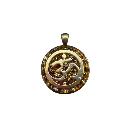 Tour d'orgonite avec symbole OM en argent