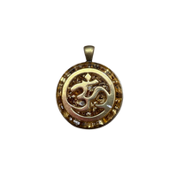 Tour d'orgonite avec symbole OM en argent