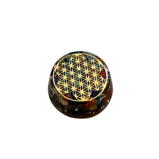 Torre Orgonita con símbolo OM en plata