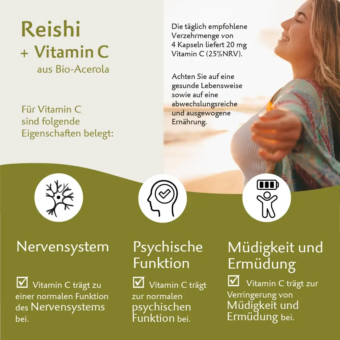 Bio Reishi – Hochwertiger Vitalpilz mit Vitamin C