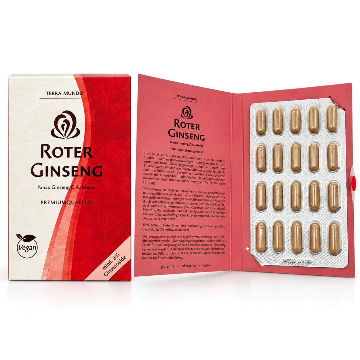 Roter Ginseng – Premium Panax Ginseng mit natürlichem Vitamin C