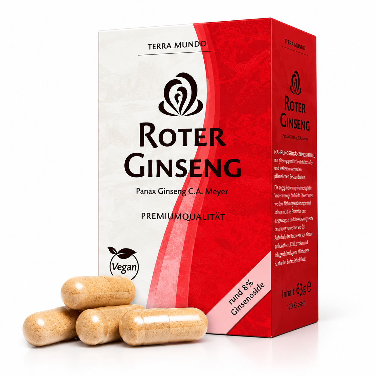 Roter Ginseng – Premium Panax Ginseng mit natürlichem Vitamin C