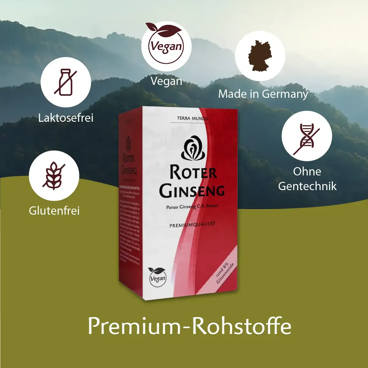 Roter Ginseng – Premium Panax Ginseng mit natürlichem Vitamin C