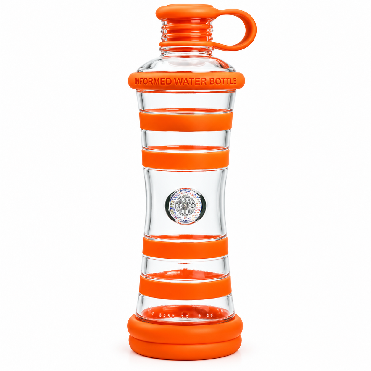 i9Bottle - Praktische Glasflasche mit Wasserenegetisierung (0,65l) Chakra-Edition
