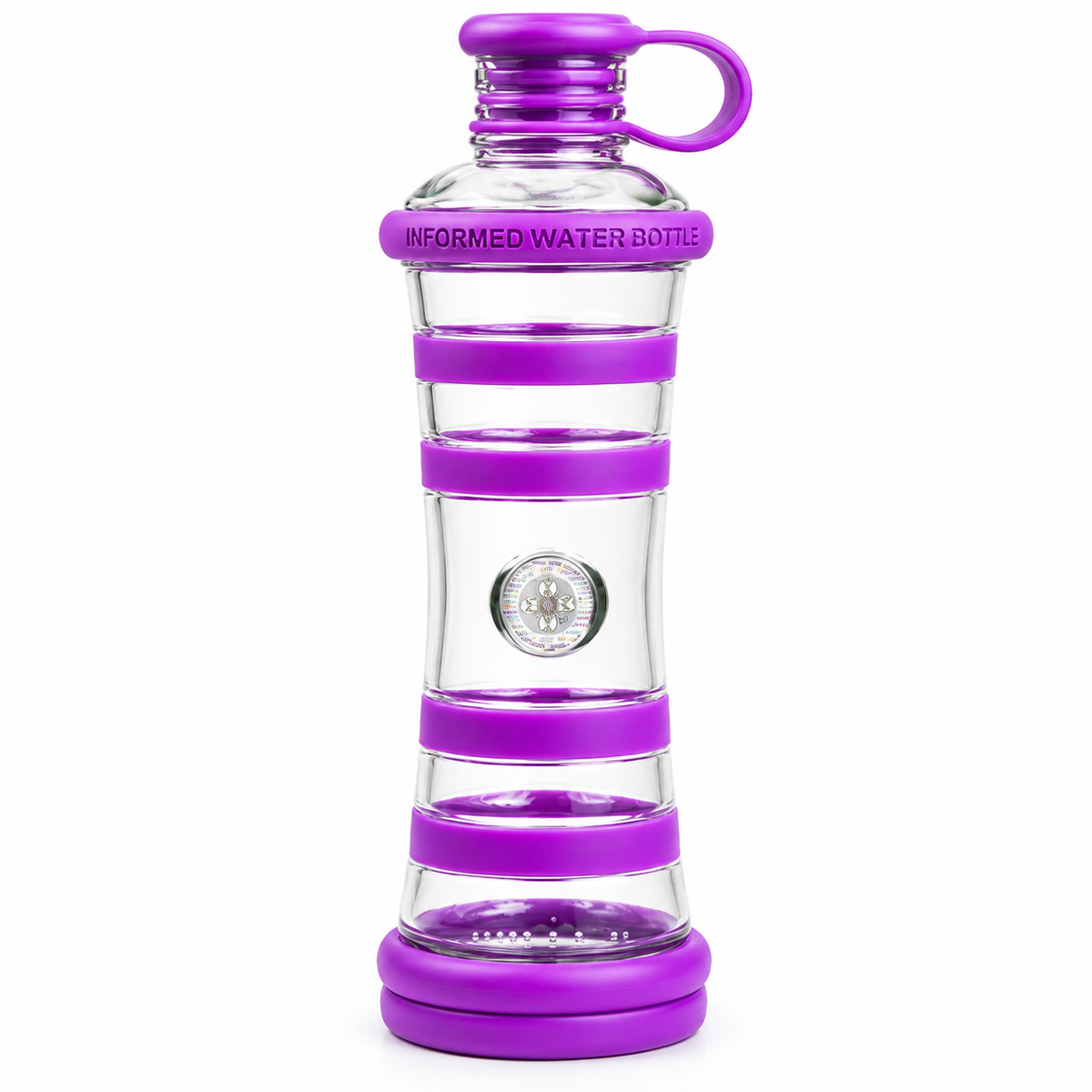 I9Bottle - Botella de vidrio práctica con EDICIÓN DE CHAKRA (0.65L)