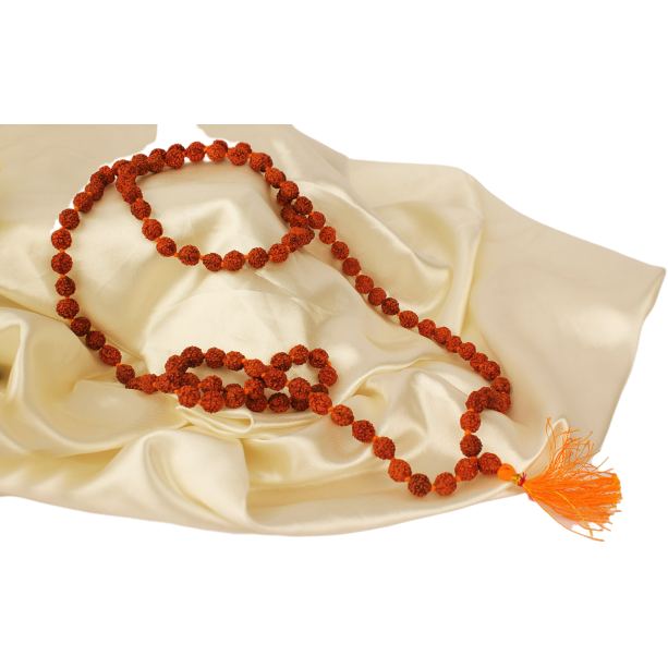 5-Augen-Rudraksha-Mala 0,9 cm ø 108+1