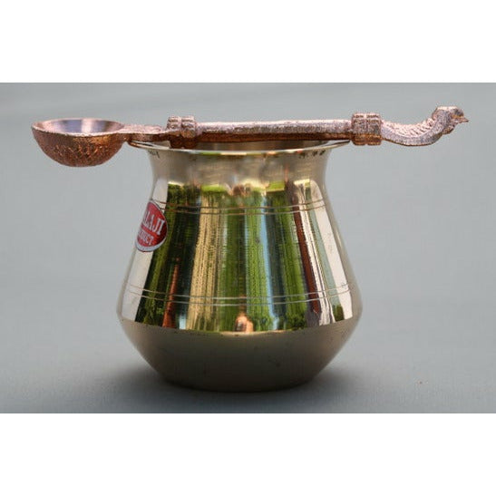Panchpatra Mug en cuivre - pour puja et style rituel 2