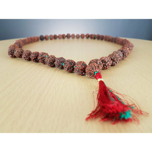 5-Augen-Rudraksha-Mala 15-20 mm ø