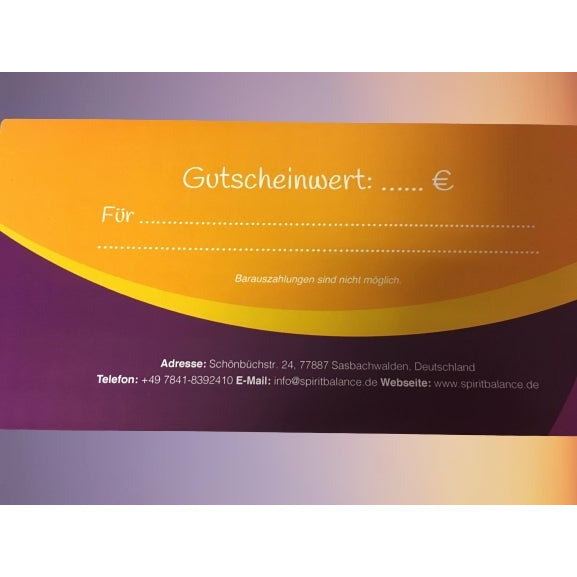 Warenwert Gutschein