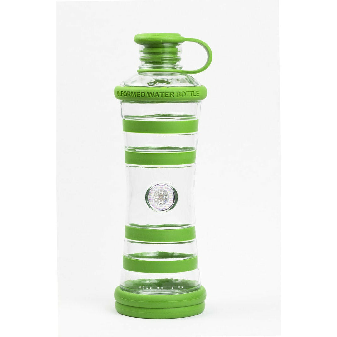 i9Bottle - Praktische Glasflasche mit Wasserenegetisierung (0,65l) Chakra-Edition