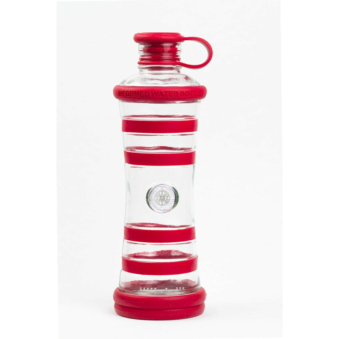 i9Bottle - Praktische Glasflasche mit Wasserenegetisierung (0,65l) Chakra-Edition