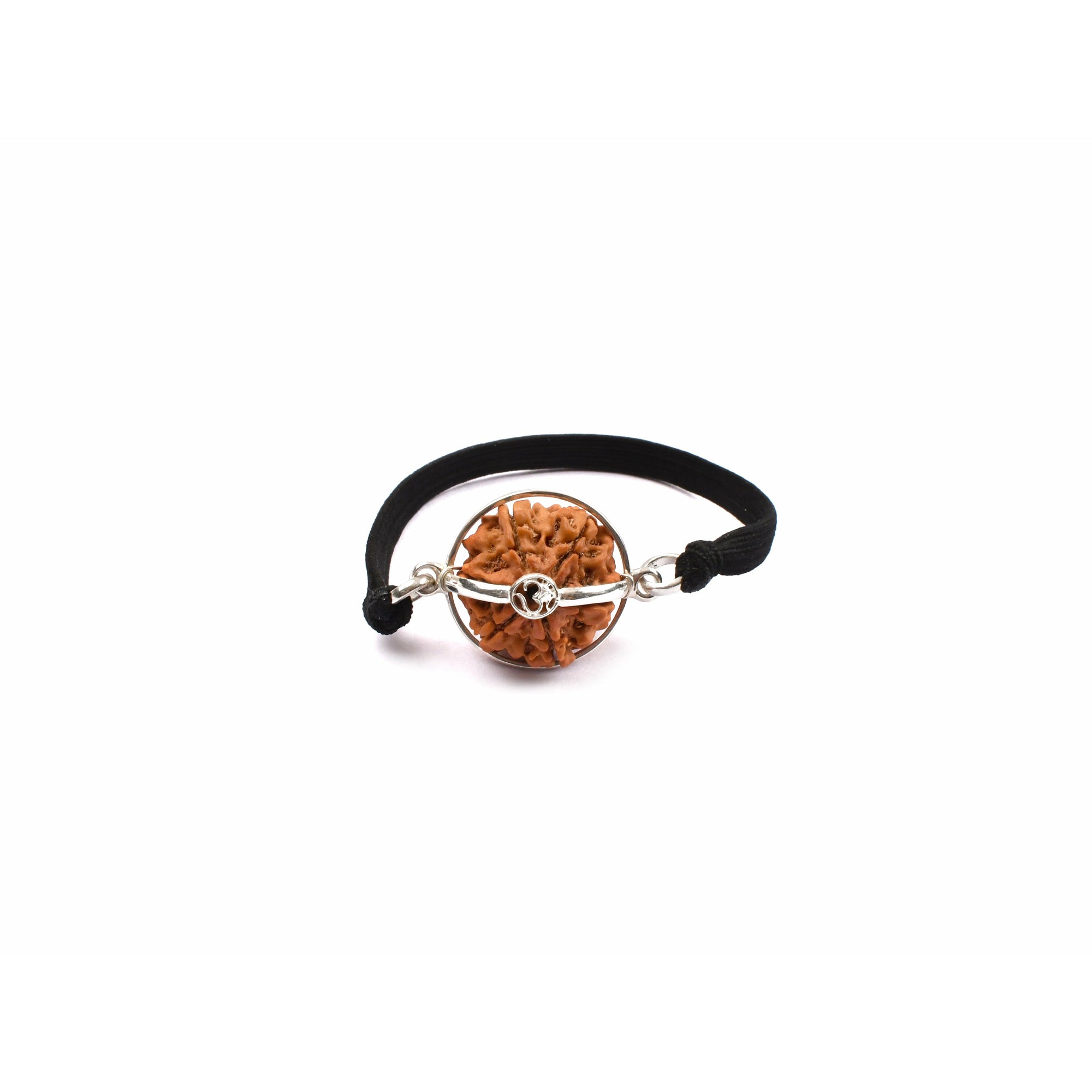 6-Augen-Rudraksha (Nepal) - Mars-Armband im Silberkorb, der Schlüssel zum Erfolg