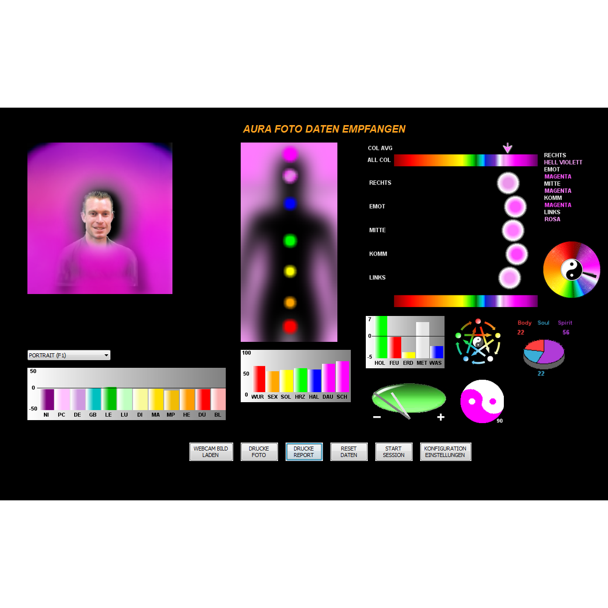 Aurakamera - Balanceaura with auravideo, meridian measurement and much more