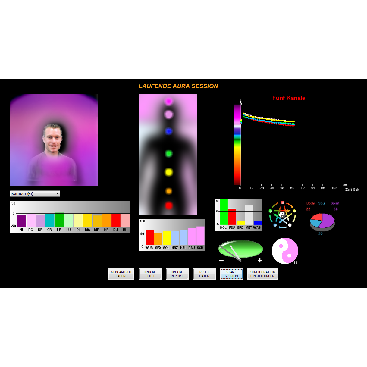 Aurakamera - Balanceaura with auravideo, meridian measurement and much more