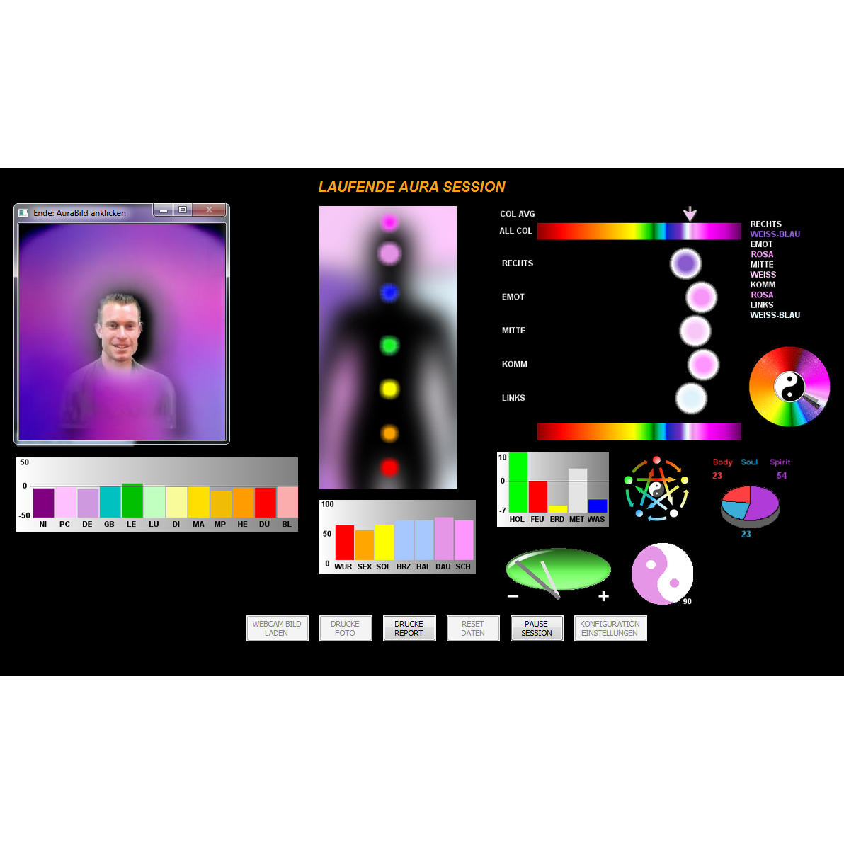 Aurakamera - Balanceaura with auravideo, meridian measurement and much more