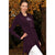 Long-Cardigan-Jacke aubergine